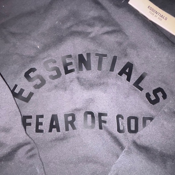 Fear of God Black Essentials Hoodie Sweatshirt - Picture 3 of 3